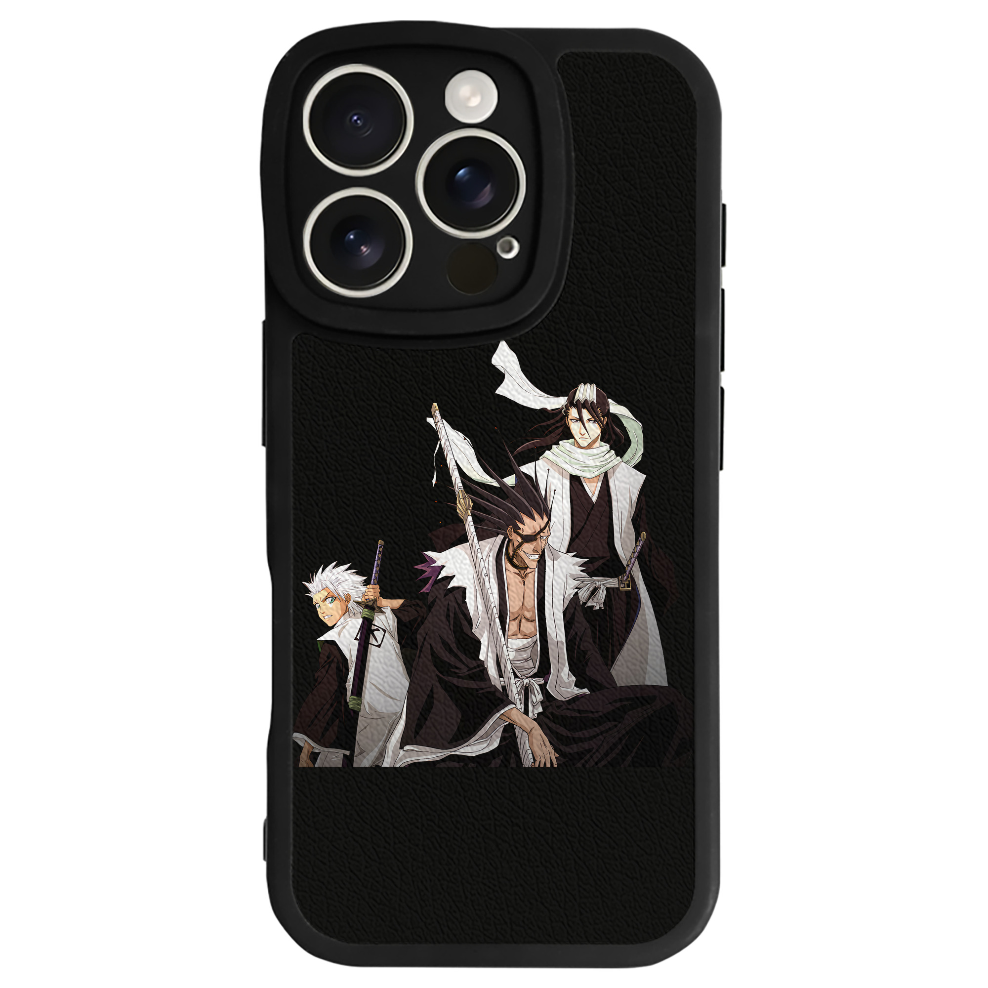 （画像用） ブリーチ ざらき けんぱち BLEACH Zaraki Kenpachi 【iPhone 16シリーズ対応】シリコンスマホケース（レザー調） 材質：シリコン